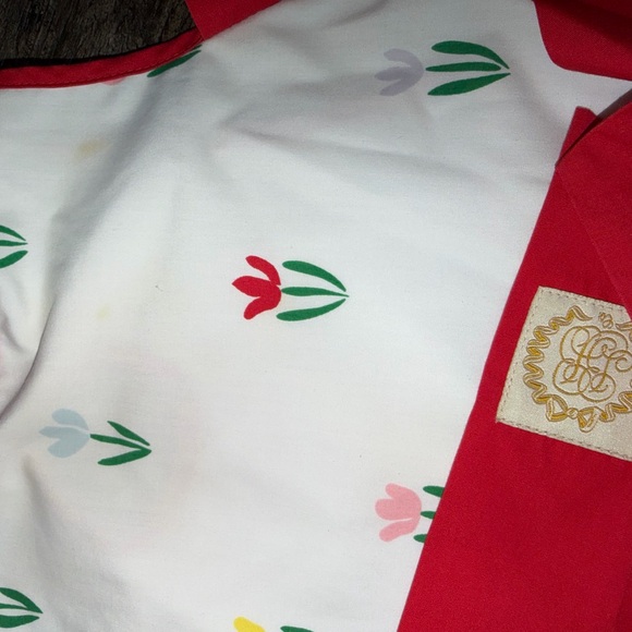 The Beaufort Bonnet Company set Red & Green Tulip Accents 0-6m - Picture 3 of 3